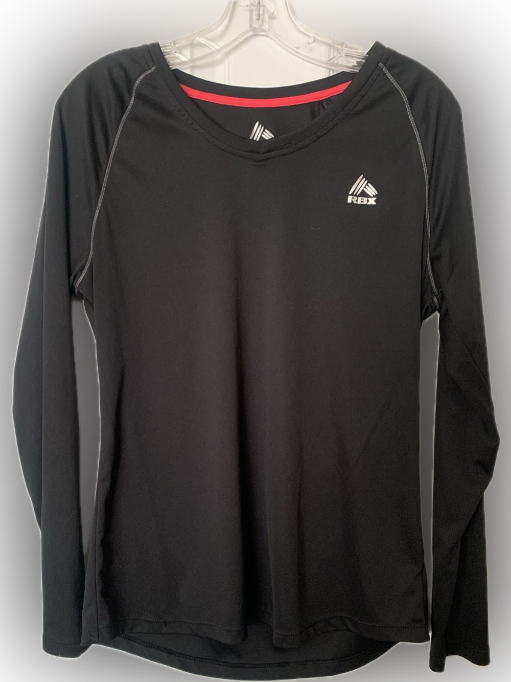 RBX dry fit 💪 Workout or ⛷️layering V neck long sleeve Shirt  black | XL